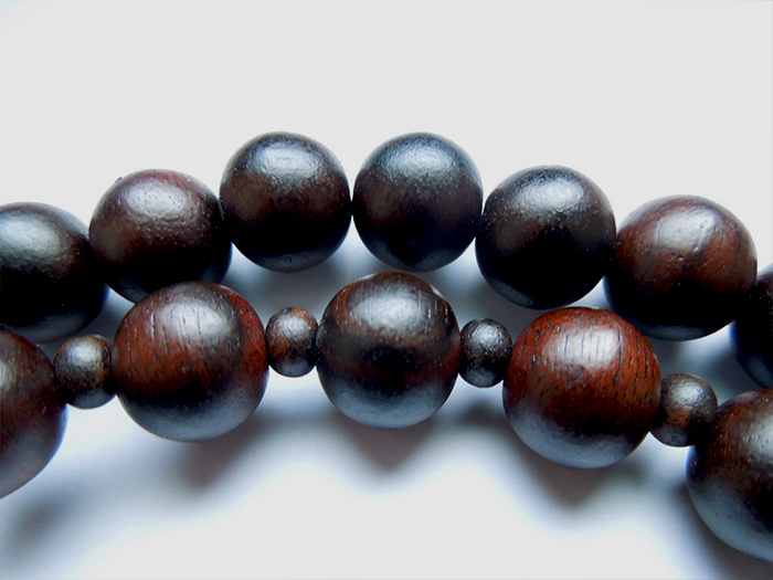 縞黒檀素挽三万浄土紺虎目石仕立 お数珠の安田念珠店へ｜総本山御用達