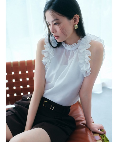 FRAY I.D（フレイ・アイディー） ブラウス シャツ 2wayギャザーフリル