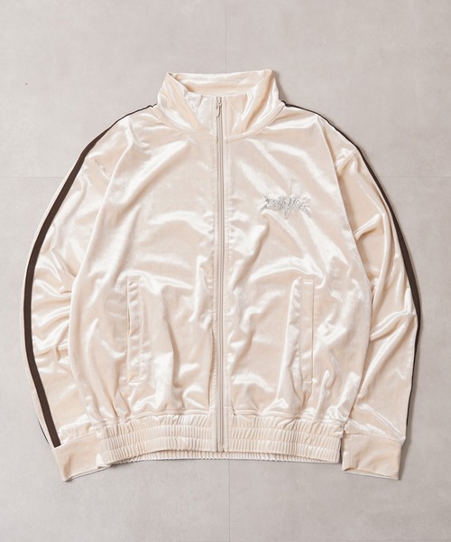 ジャージ 「セットアップ 対応」サイドライン ベロア トラック