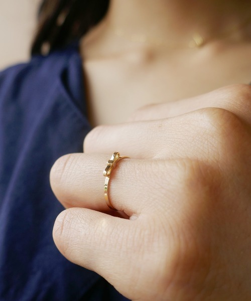 little emblem（リトルエンブレム） 指輪 リング K18 リボンリング