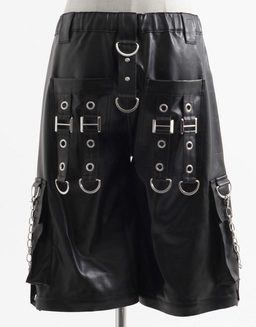 REFLEM【レフレム】2WAYワイドボンテージPUレザーパンツ/全1色