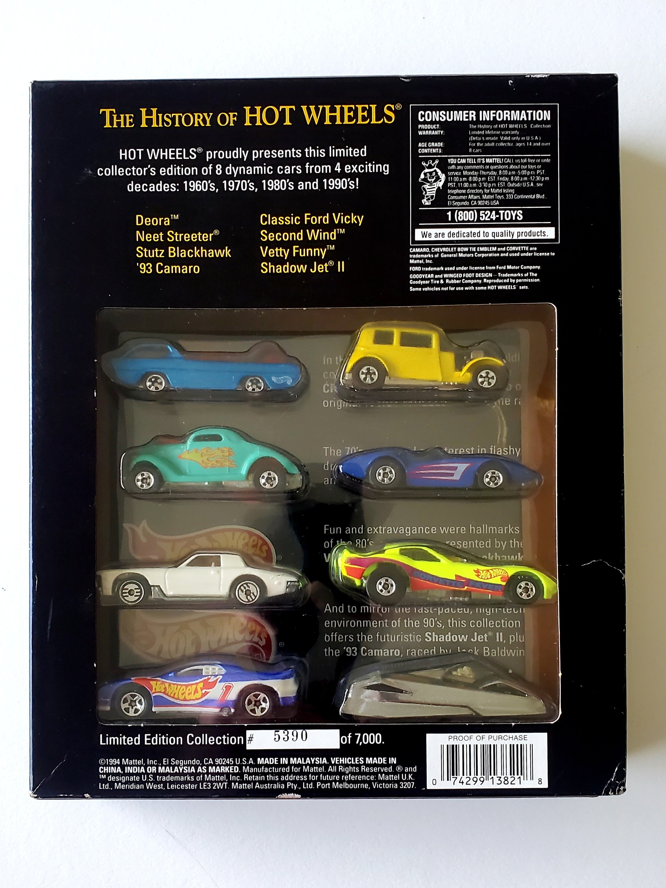 The History of Hot Wheels Exclusive Boxed Set (1994) – Action