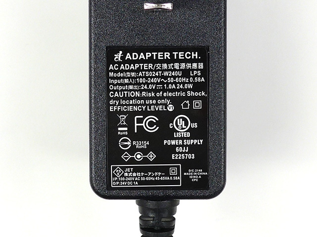 スイッチングACアダプター24V1A ATS024T-W240U: 電源・トランス 秋月