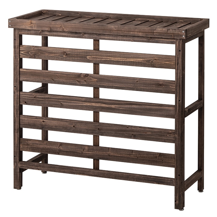 エアコン室外機カバーL ブラウン /B: 収納庫・室外機カバー｜青山