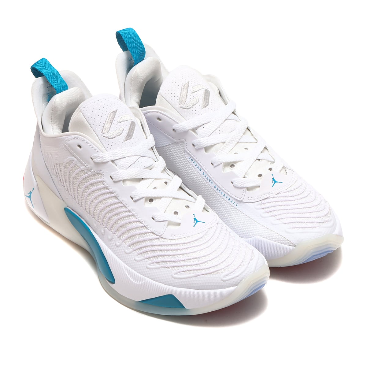 JORDAN BRAND JORDAN LUKA 1 PF WHITE/METALLIC SILVER-NEO TURQ 22FA