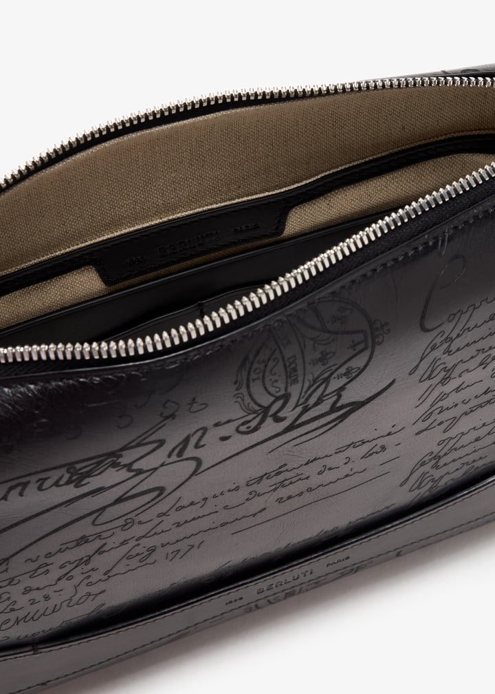 Berluti Rosewood Scritto leather pouch for Men - Black in KSA