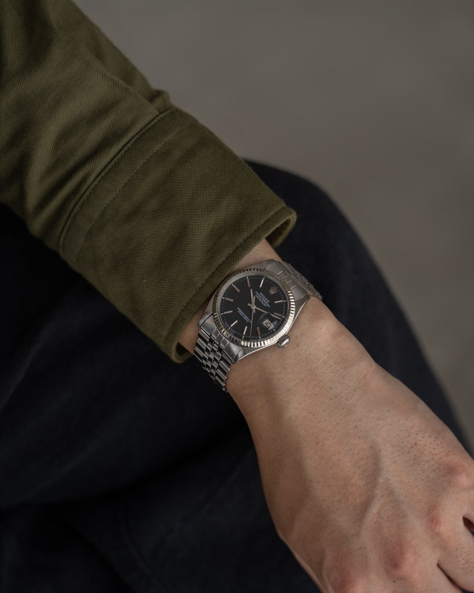 ロレックス デイトジャスト 1601 マットブラック 自動巻き 1970年代製