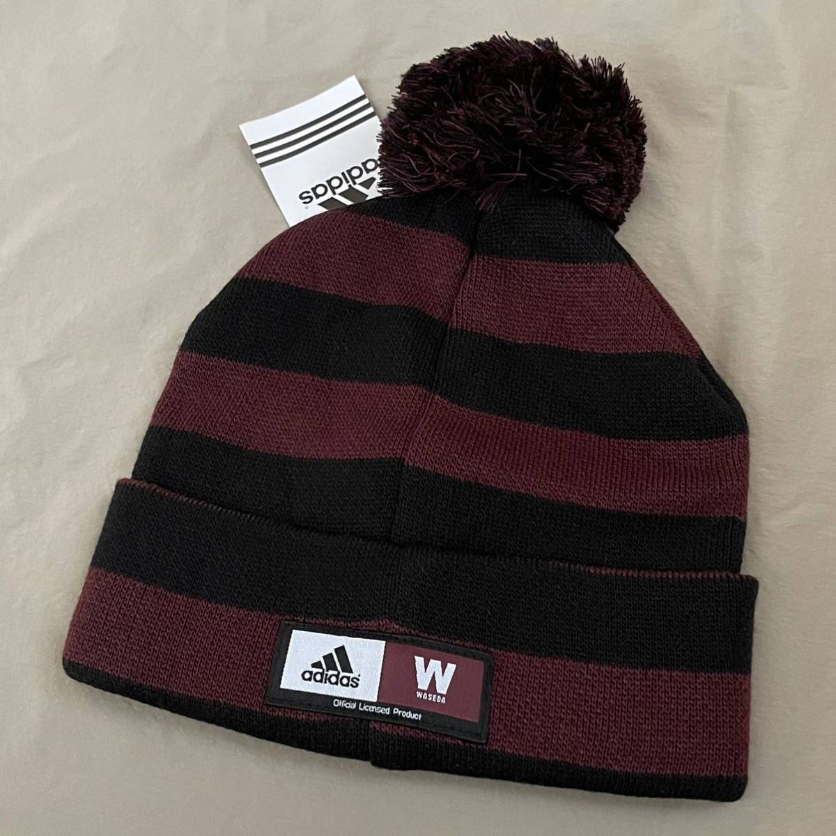 未使用品 早稲田大学(WASEDA)adidas(アディダス)ニット キャップ 57