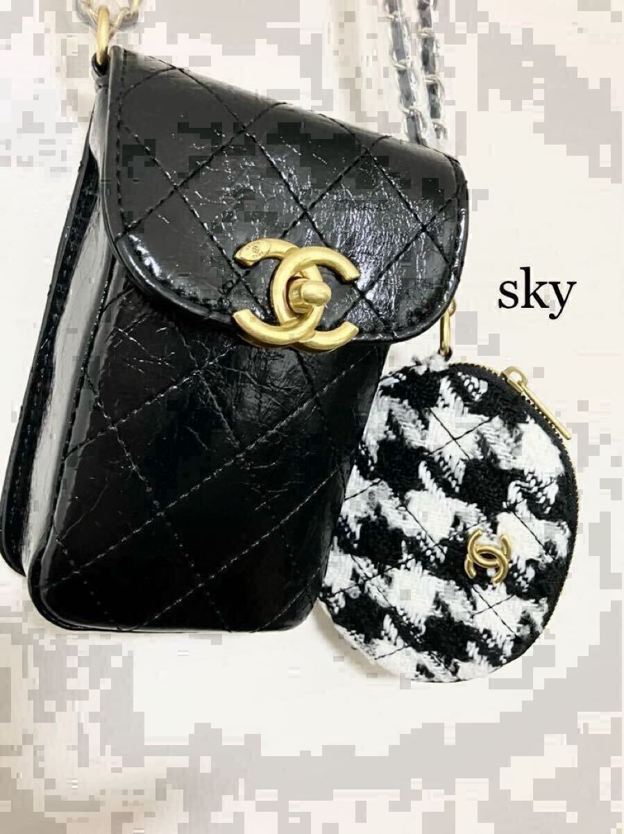 新品 CHANEL シャネル ノベルティ ショルダーバッグ スマホポーチ ミニ