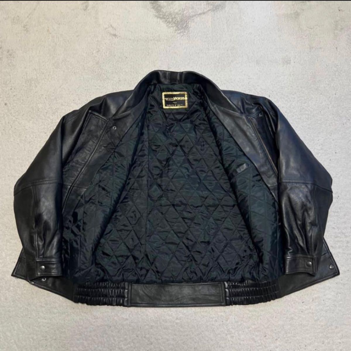 短丈90s vintage レザージャケット 牛革 L 深水光太｜Yahoo!フリマ（旧