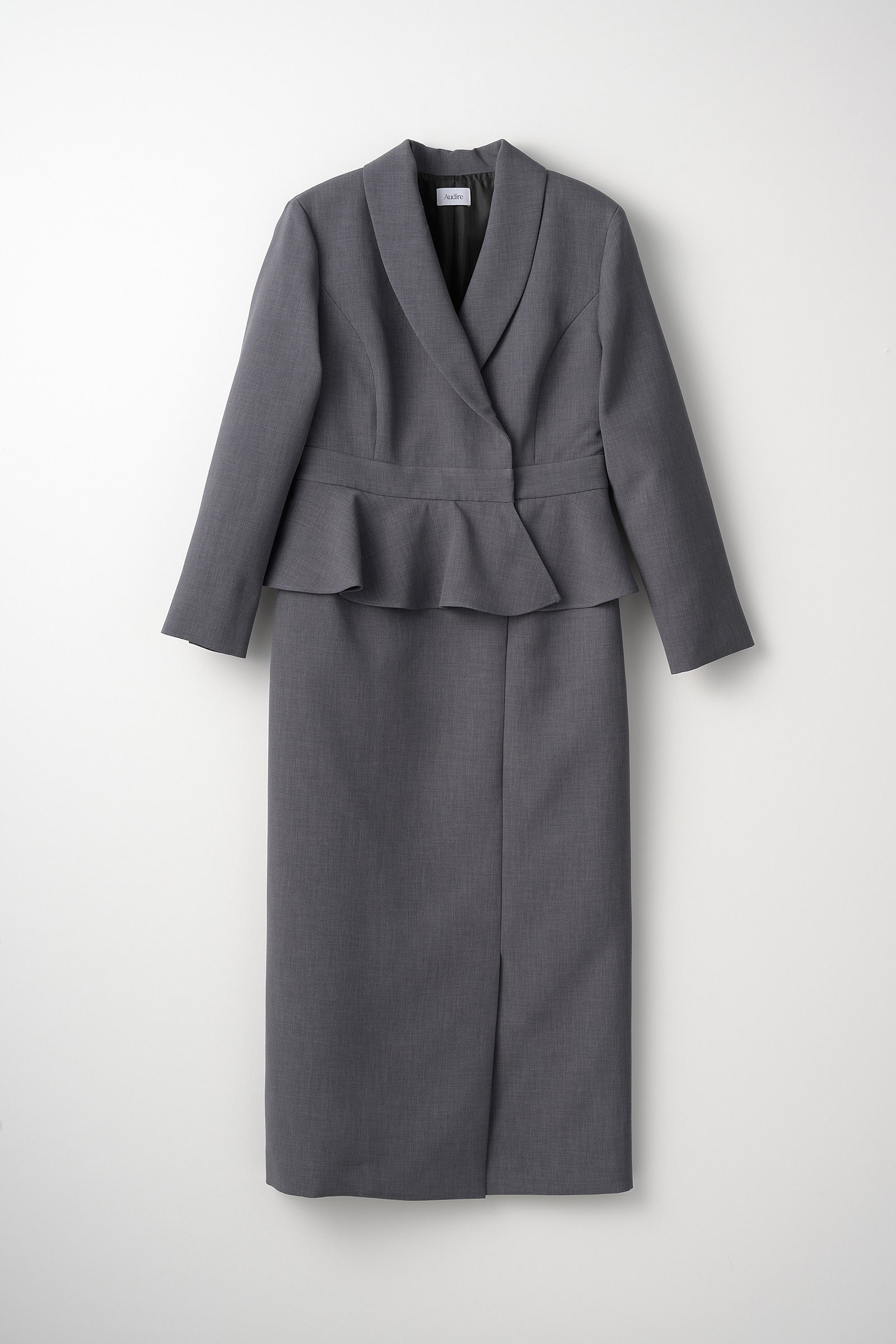 Cheer up peplum dress (Gray) – Audire