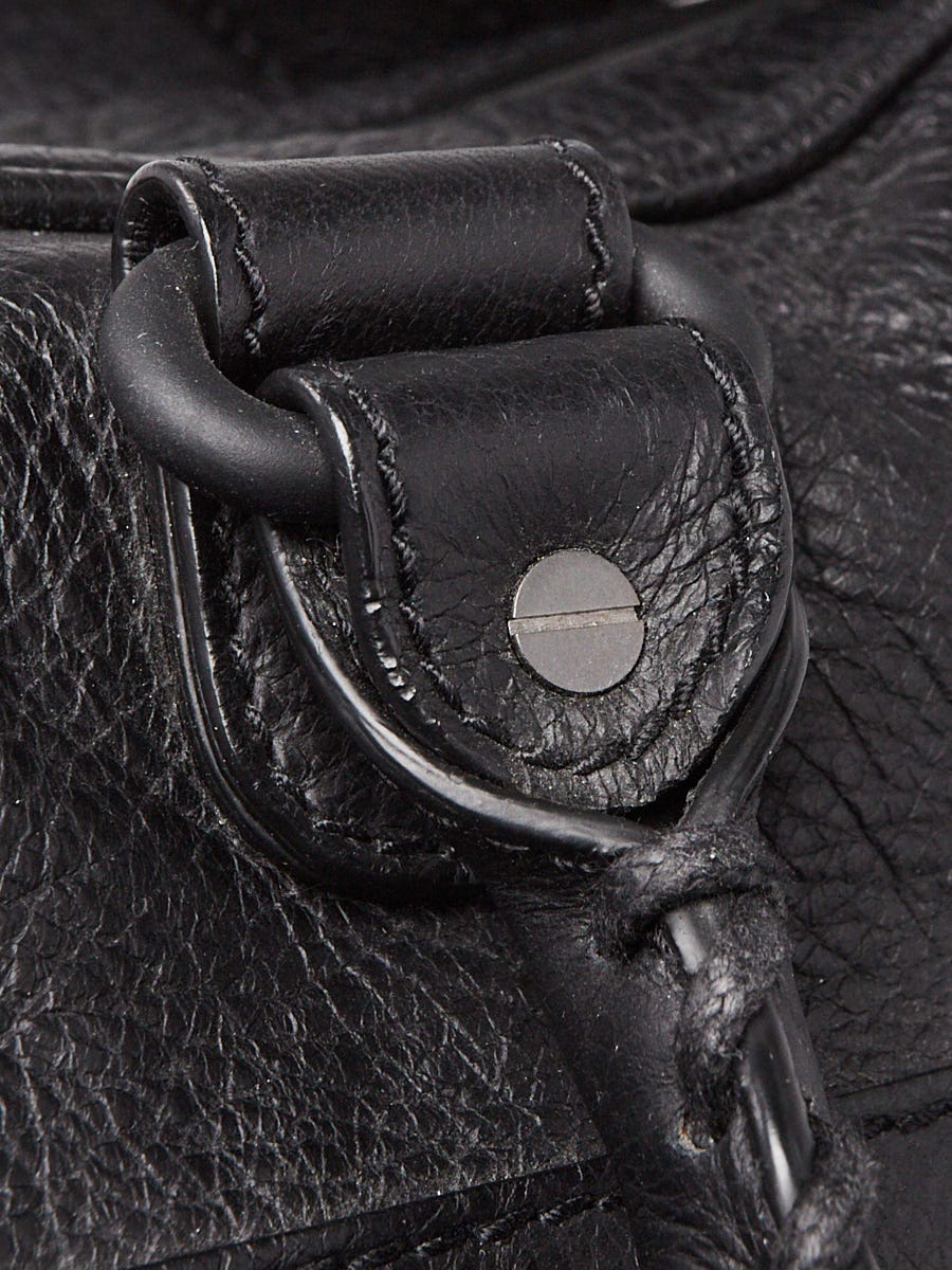 Balenciaga Black Lambskin Leather Briefcase Bag | Yoogi's Closet