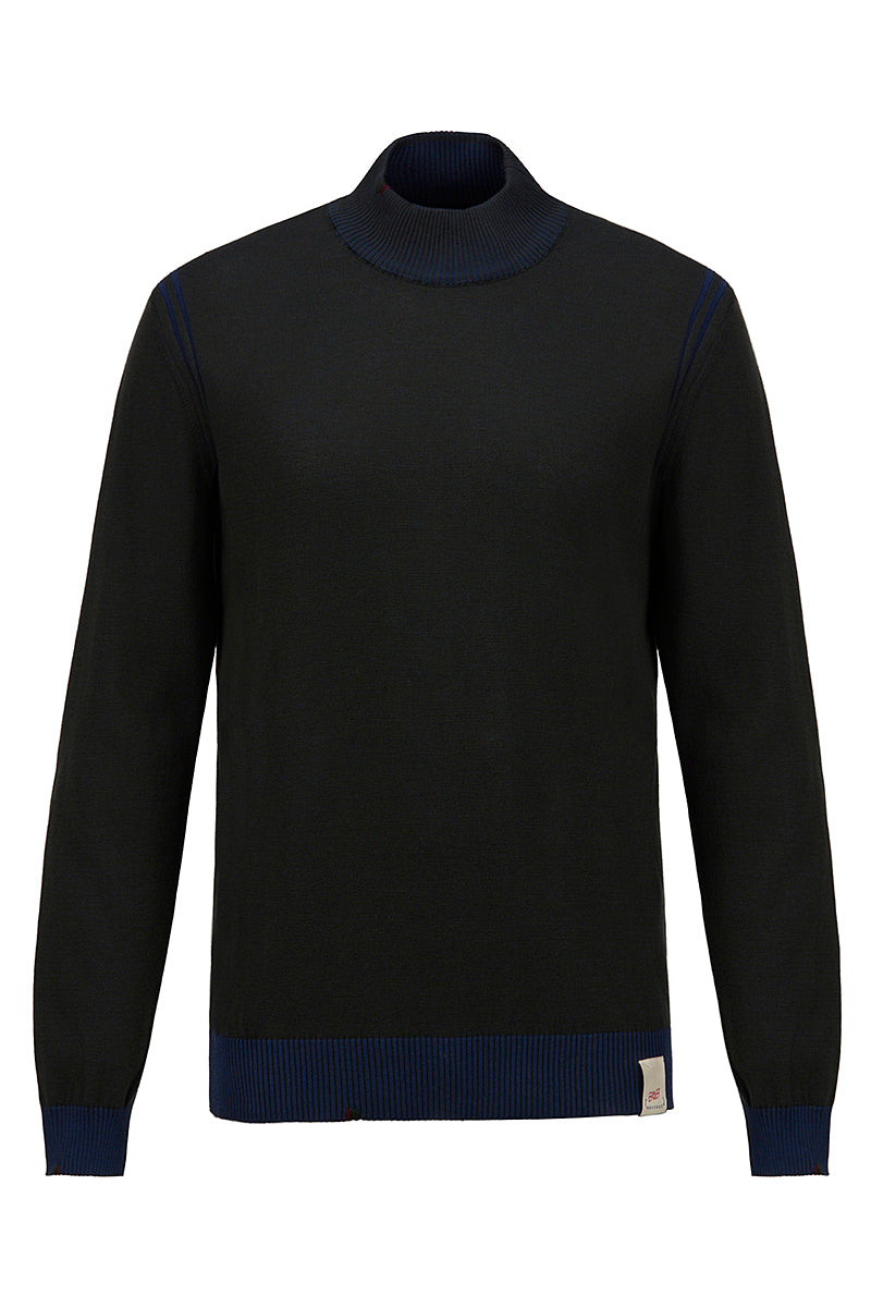 LUBE リバーシブルハイネックニット / COL：MORO＆BORDEAUX ブラウン