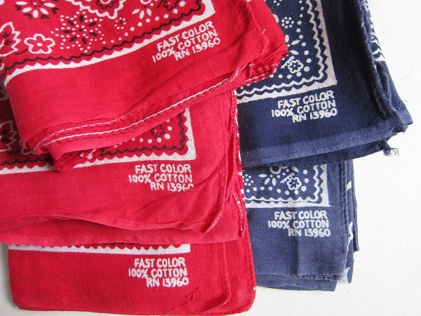 5枚セット】60's/クッキー柄/バンダナ/PARIS ACCESSORIES/ビンテージ