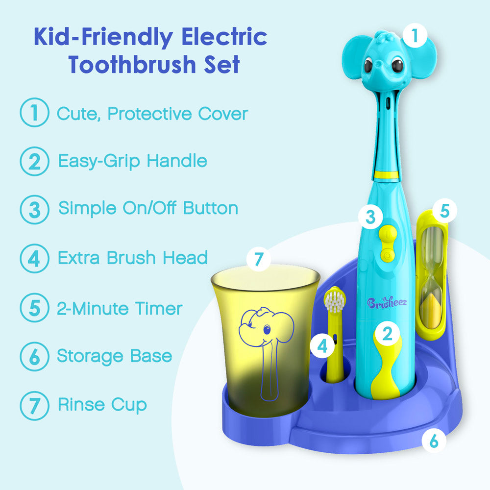 Brusheez® Kids' Electric Toothbrush Set - Ollie the Elephant