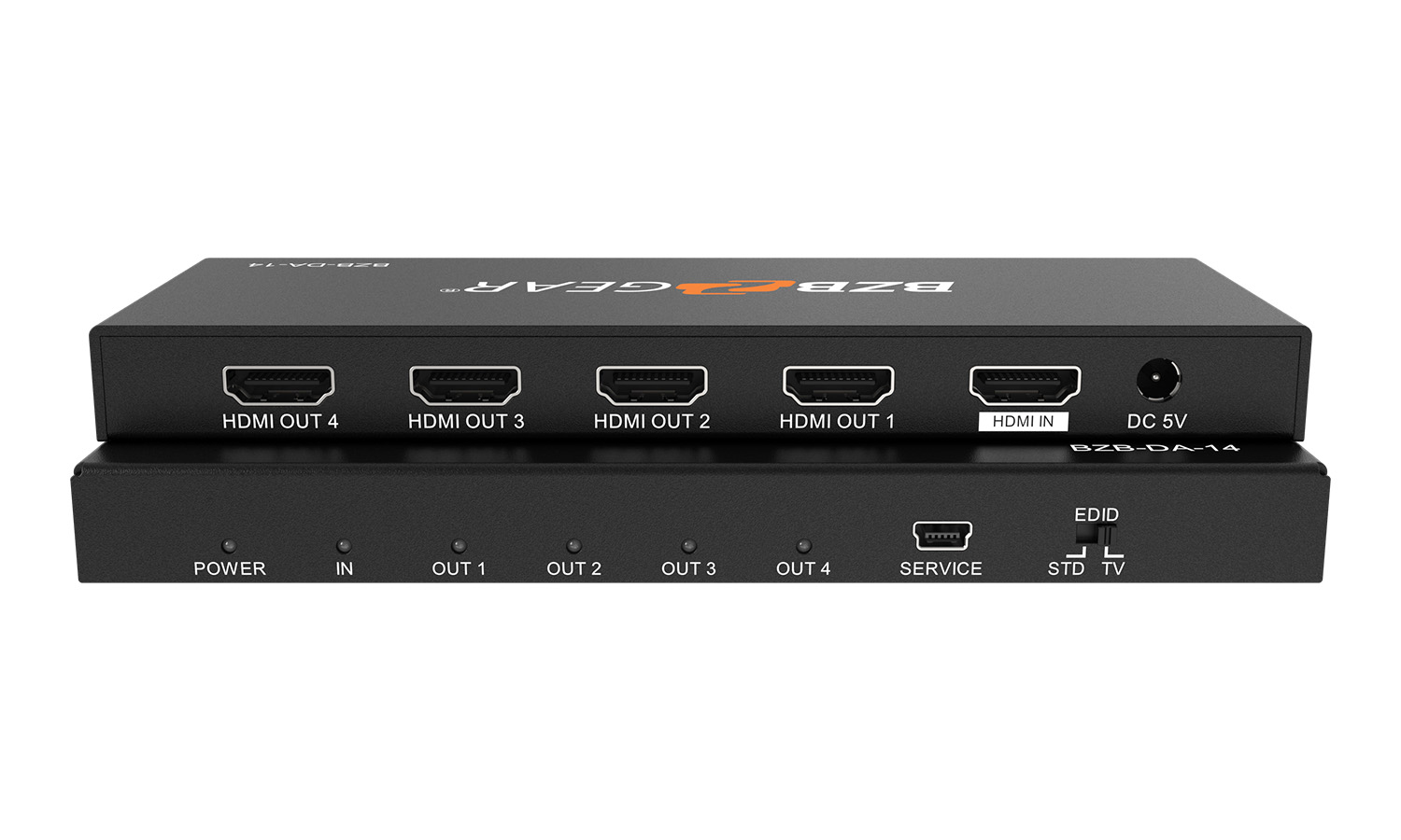 1x4 4K UHD HDMI Splitter with HDR and 3D Support BG-DA-14