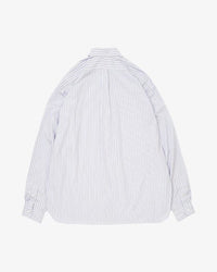 Sillage / wide shirt high count blue stripe – CASDAY / キャスデイ