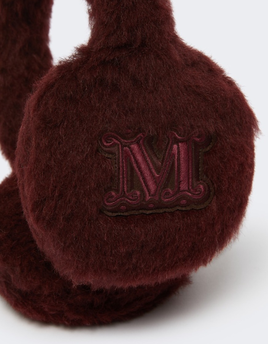 MAX MARA○MUFFY テディベアイヤーマフ Mモノグラム入り耳当て (Max