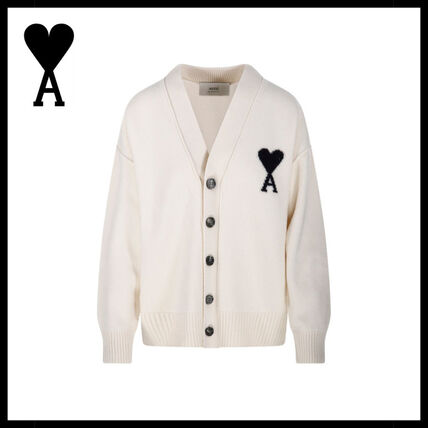 ホワイト（白）系 AMI PARIS(アミ パリス) カーディガン(レディース