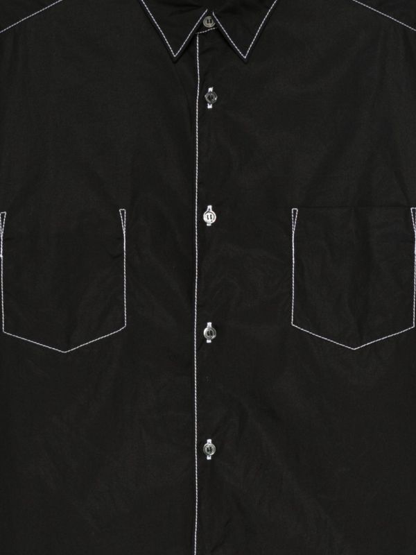 Comme Des Garçons Homme コントラストステッチ シャツ | ブラック