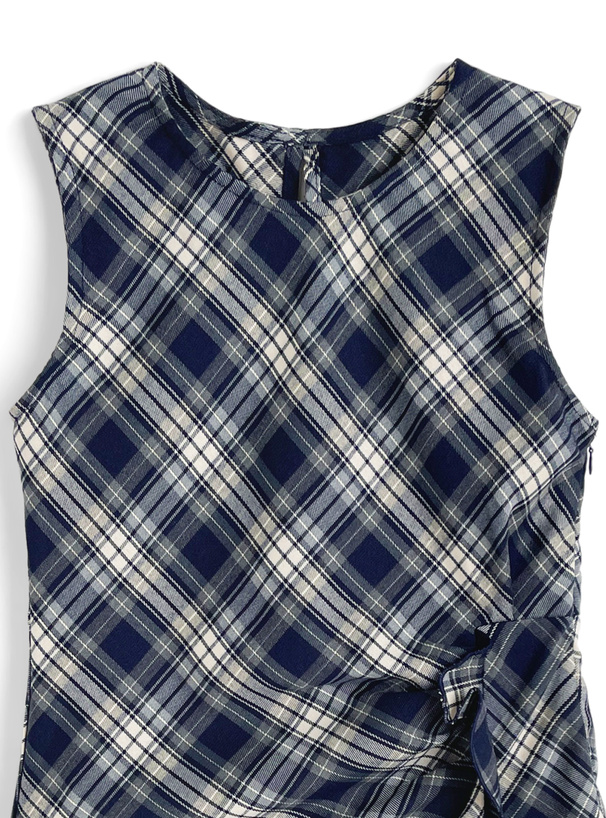 チェック柄ノースリーブイレギュラーヘムトップス[sd131] | レディース