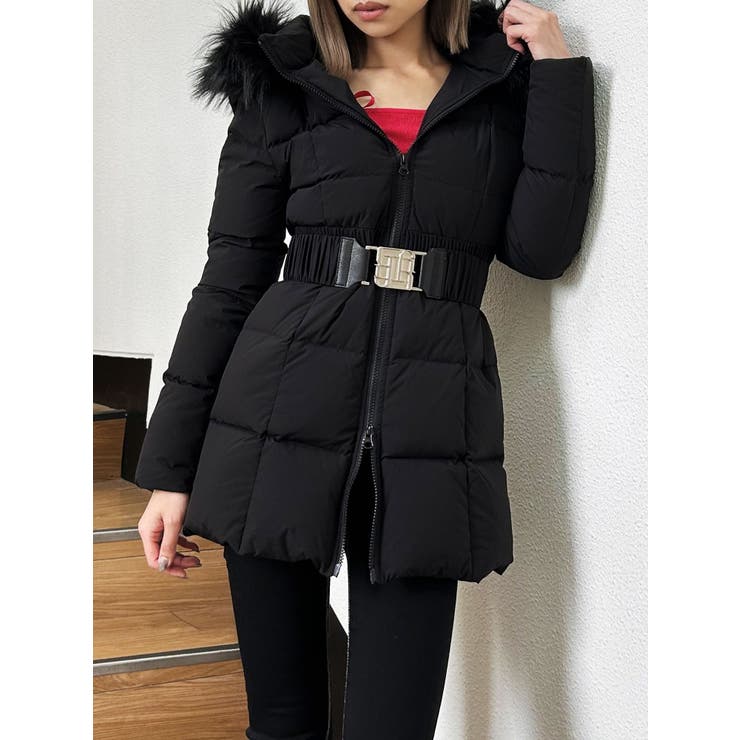 TINY】GYGYベルト付きロングダウンコート[品番：MKSW0060459]｜GYDA