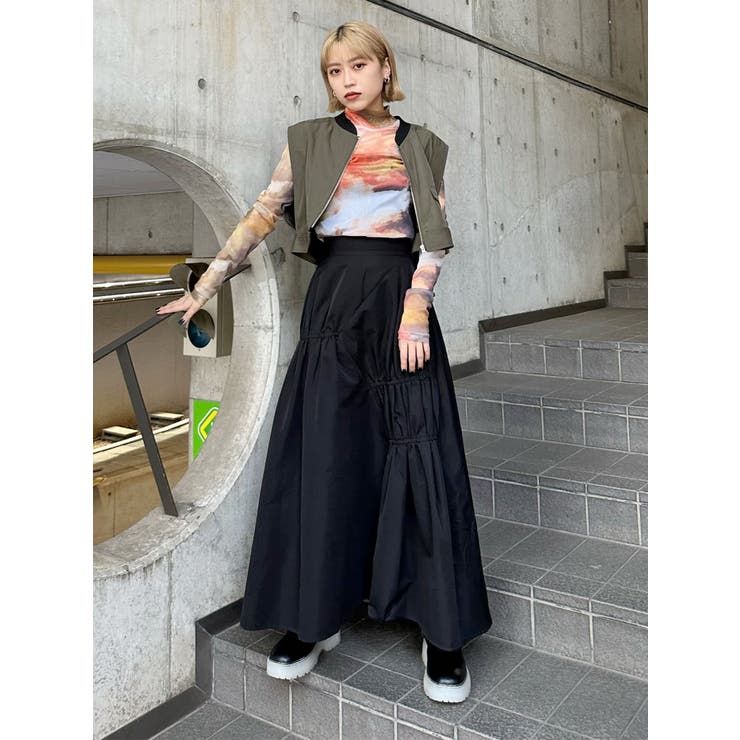 ボリュームギャザースカート[品番：MKSW0052440]｜MURUA（ムルーア）の