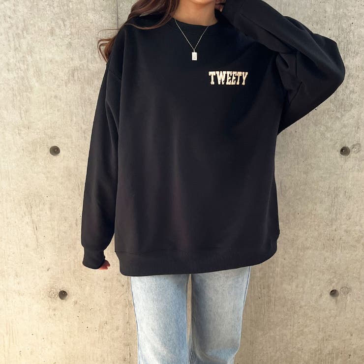 TWEETY/トゥイーティー 裏起毛スウェットトレーナー[品番：MJNW0002385