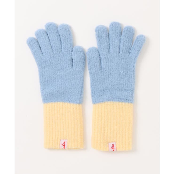 バイカラーニット手袋【AW】[品番：XT000011873]｜aimoha （アイモハ