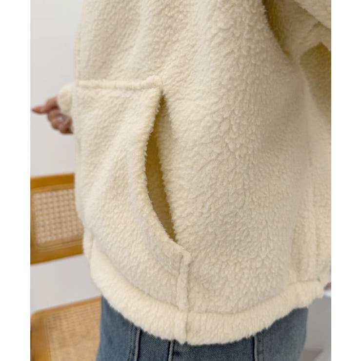 ボアジャケット 韓国 フリースジャケット[品番：AGCW0005093