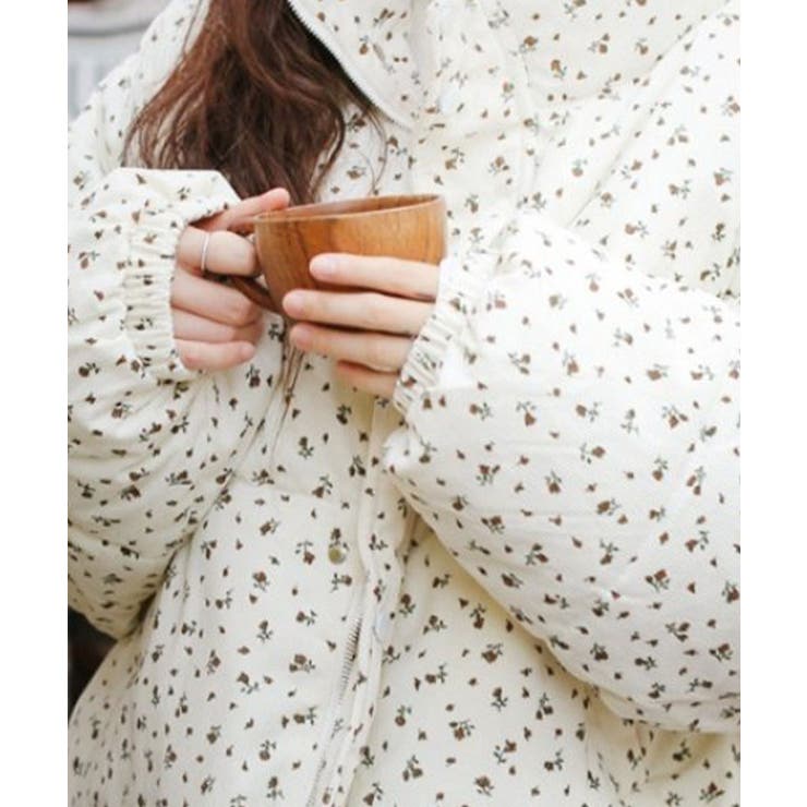 花柄 ダウンジャケット 中綿ブルゾン[品番：KH000015171]｜VIVID LADY