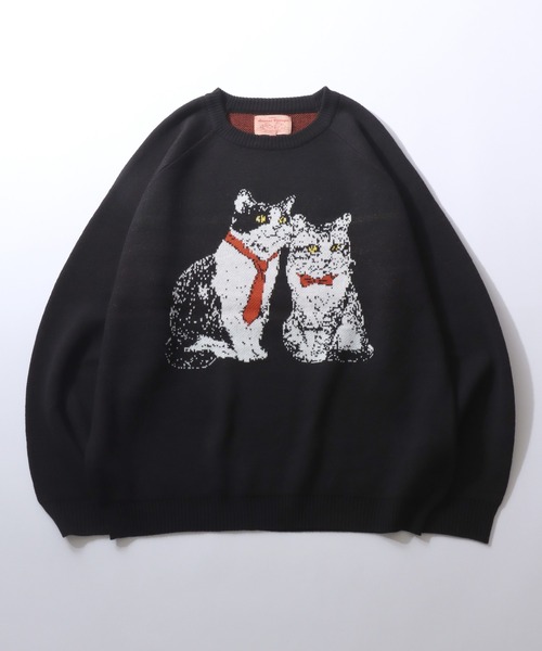 Animal Pattern Double Jacquard Knit Pullover/アニマル柄 オーバー
