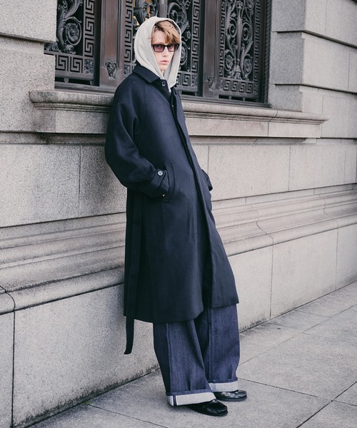 セール】wool balmacaan long coat / ウールバルマカーンロングコート
