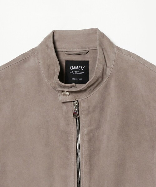 EMMETI / 別注 JURI BEAMS3 スエード シングル ライダースジャケット