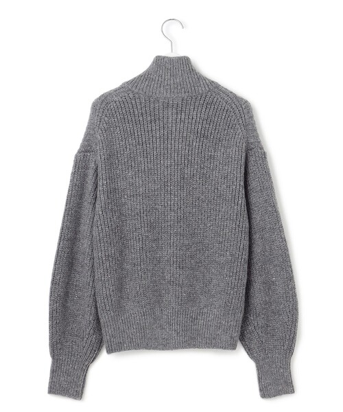 セール】【洗える】スパンコールバルキー ダブルジップ ニットブルゾン