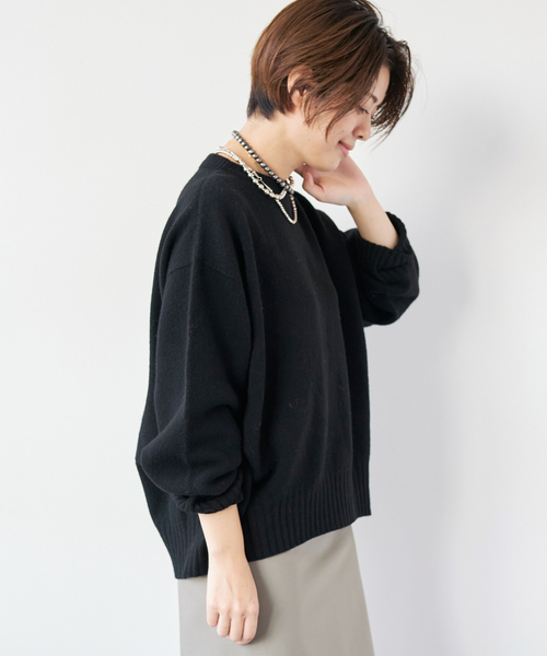 plage（プラージュ）の「ファインウール ワイドクルー プルオーバー
