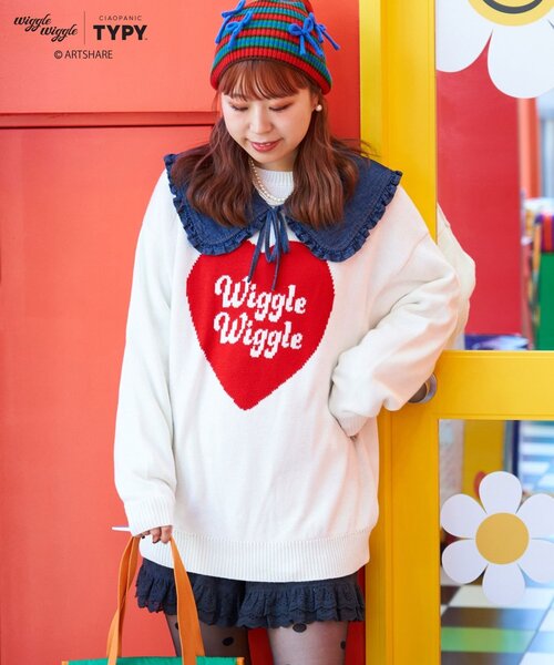 セール】【wigglewiggle】柄ジャガードニット（ニット/セーター