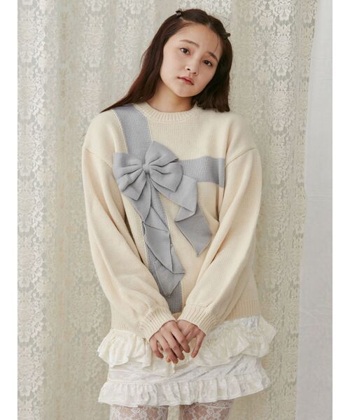 merry jenny（メリージェニー）の「プレゼントリボンニット（ニット