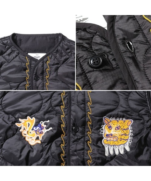 HOUSTON ヒューストン EMBROIDERY M-65 LINER ベトジャン 刺繍 M-65