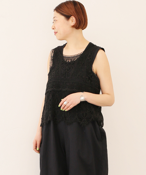 追加》レースMIX ノースリーブブラウス（シャツ/ブラウス）｜JOURNAL