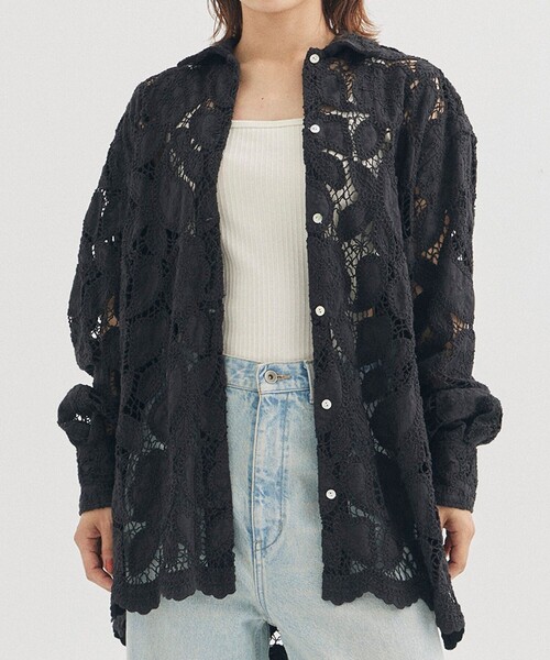 AMERI/アメリ】VINTAGE LIKE CODE LACE SHIRT/ヴィンテージレース