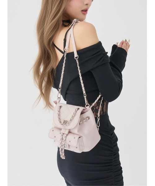 キルティングビジューミニリュック（バックパック/リュック）｜Darich