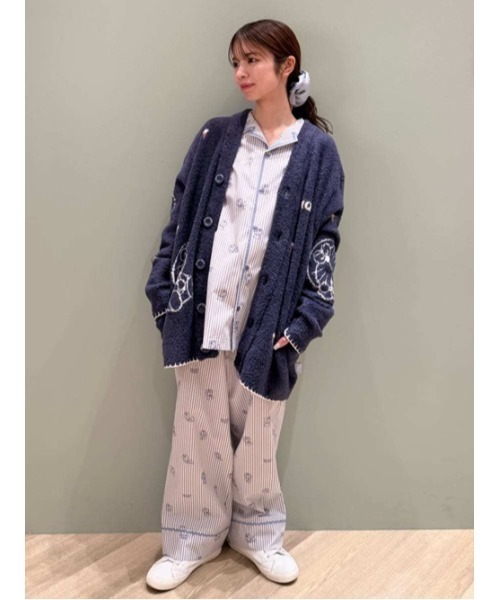 ドラえもん】【メンズ】ベビモコジャガードカーディガン（ルームウェア