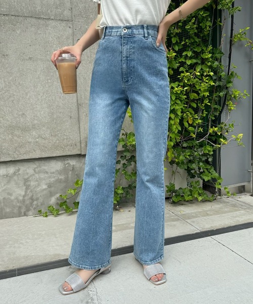 セール】【SMサイズ展開】美脚ストレッチデニム（デニムパンツ）｜one