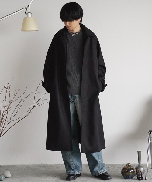 WYM LIDNM（ウィム バイ リドム）の「WOOLY HERRINGBONE BALMACAAN
