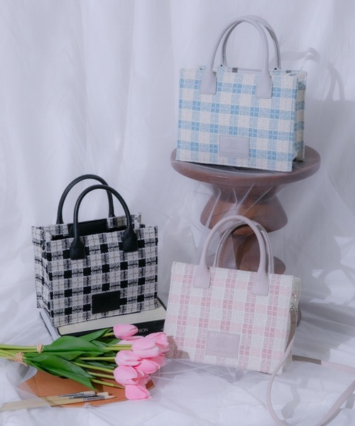 ツイードチェックトート（トートバッグ）｜JILL by JILL STUART