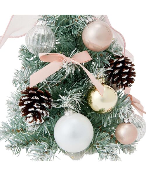 デスクトップツリー リボン ライトピンク（インテリア雑貨