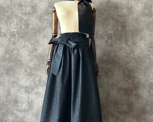 感謝の¥5000off＊【一点モノ】大島紬 着物リメイク ギャザー スカート