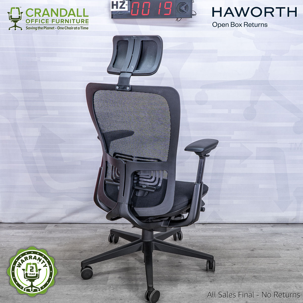 HZ-0019 - Haworth Zody with Headrest – Crandall Office Furniture