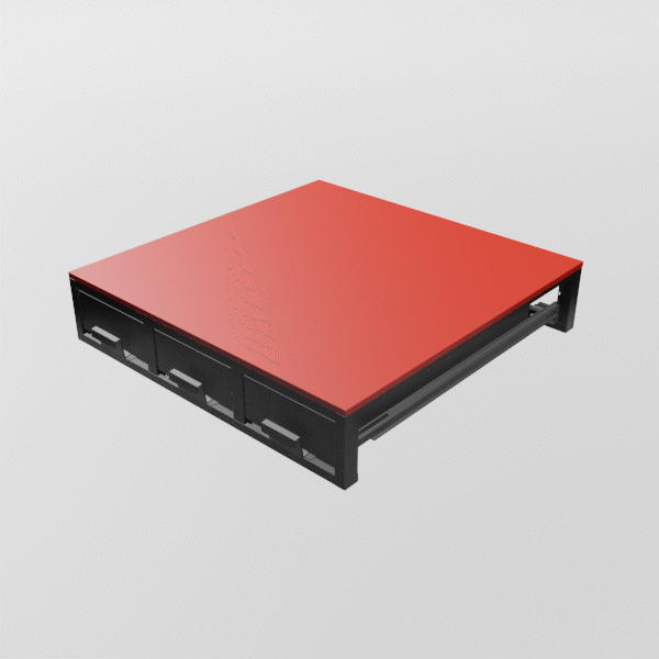 ジェフコム DENSAN】バンキャビネット（車載キャビネット）3列引き出し